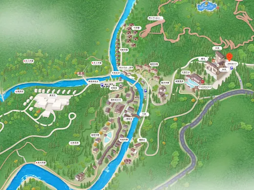 婺城结合景区手绘地图智慧导览和720全景技术，可以让景区更加“动”起来，为游客提供更加身临其境的导览体验。